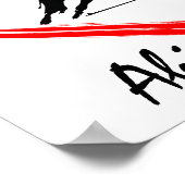 シルエパーソナライズされたットバレルレーシングホース、ハート ポスター (角)