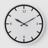 シルエレガントバーグレーと黒 ラージ壁時計 (正面)