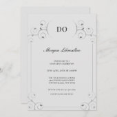 シルエレガントバーグレーDO卒業パーティー招待状 招待状 (正面/裏面)