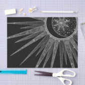 シルエレガントバーサンムーンマンダラブラックデザイン 薄葉紙 (クラフト)