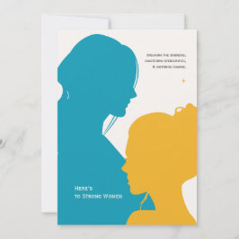 シルエ国際的ット女性の日のグリーティングカード シーズンカード