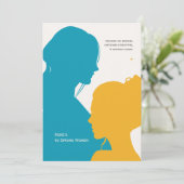 シルエ国際的ット女性の日のグリーティングカード シーズンカード (スタンド正面)