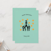 シルエ素晴らしットドラム誕生日 カード (正面/裏面インサイチュ)