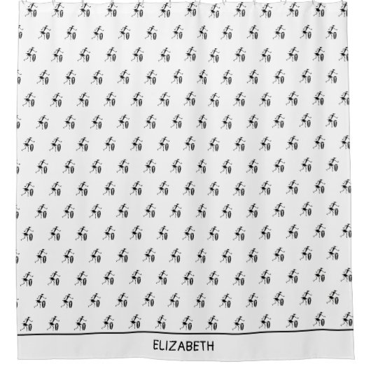 シルエ素晴らしット、感動的ダンサー シャワーカーテン (正面)