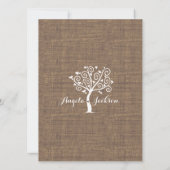 シルエ素朴ットカップル婚約パーティ 招待状 (裏面)