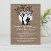 シルエ素朴ットカップル婚約パーティ 招待状 (スタンド正面)