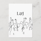 シルエ芸術的ットデスティネーションウェディングモダンアート エンクロージャーカード (裏面)