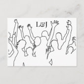 シルエ芸術的ットデスティネーションウェディングモダンアート エンクロージャーカード (裏面)