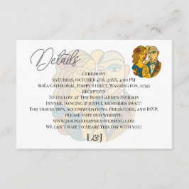 シルエ芸術的ットデスティネーションウェディングモダンアート エンクロージャーカード