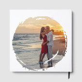 シルエ芸術的ットデスティネーションウェディングモダンアート ゲストブック (裏面)