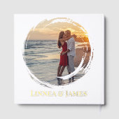 シルエ芸術的ットデスティネーションウェディングモダンアート ゲストブック (裏面)