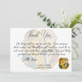 シルエ芸術的ットデスティネーションウェディングモダンアート サンキューカード (スタンド正面)