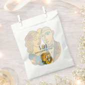 シルエ芸術的ットデスティネーションウェディングモダンアート フェイバーバッグ (クリップ留めされた状態)