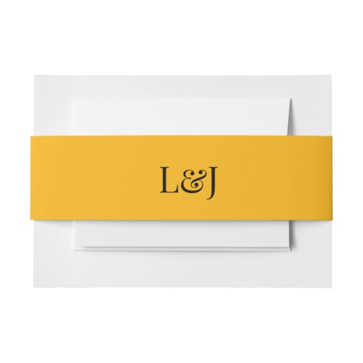 シルエ芸術的ットデスティネーションウェディングモダンアート 招待状ベリーバンド (正面例)