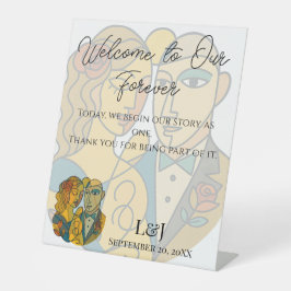 シルエ芸術的ット先結婚式披露宴 台座サイン