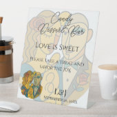 シルエ芸術的ッ結婚トのキャンディデザート 台座サイン (インサイチュ)