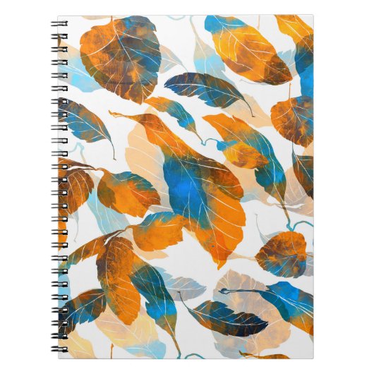 シルエ葉ット:水彩、デジタルシームレスpa ノートブック (正面)