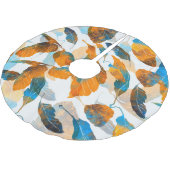 シルエ葉ット:水彩、デジタルシームレスpa ブラッシュドポリエステルツリースカート (アングル)