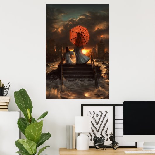 シルエ静かット ポスター (ホームオフィス)