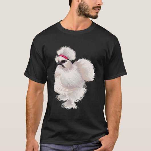 シルキおもしろいーチキン Tシャツ (正面)