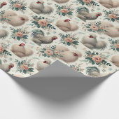 シルキエレガントーチキン全大事な行事ギフトラップ ラッピングペーパー (角)