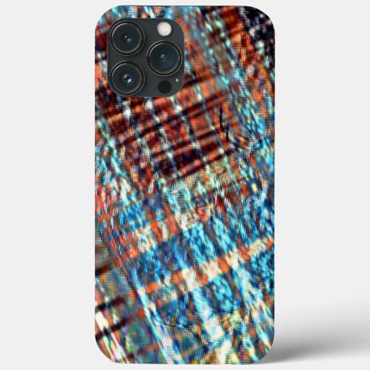 シルキーで素朴に交差する青と茶色のストローク Case-Mate iPhoneケース (裏面)