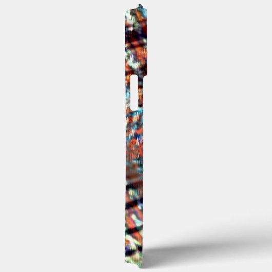 シルキーで素朴に交差する青と茶色のストローク Case-Mate iPhoneケース (裏面 / 右)