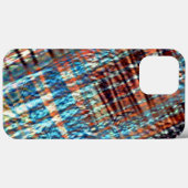 シルキーで素朴に交差する青と茶色のストローク Case-Mate iPhoneケース (裏面 (横))