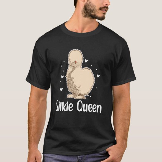 シルキーにわとりの女王 Tシャツ (正面)