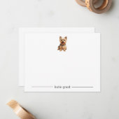 シルキーのテリアパーソナライズされたーノートカード ノートカード (正面/裏面インサイチュ)