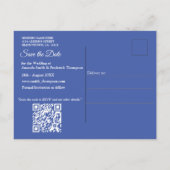 シルキーの青 – 白と金ゴールドのエッジのブケッツ 案内ポストカード (裏面)