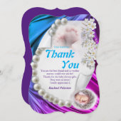 シルキーアイボリーパールベビースンイーカード 招待状 (正面/裏面)