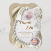 シルキーアイボリーパールベビースンイーカード 招待状 (正面/裏面)