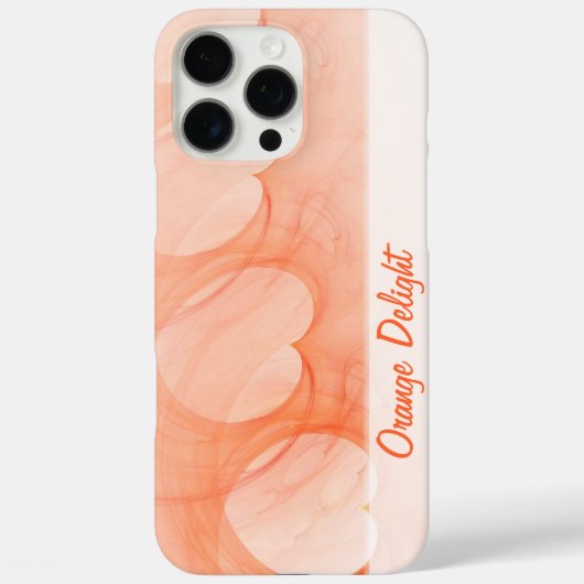 シルキーオレンジハート抽象芸術ライン Case-Mate iPhoneケース (裏面)