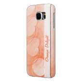 シルキーオレンジハート抽象芸術ライン Case-Mate iPhoneケース (裏面左)