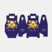 シルキーゴールデンバルーンズスターズネイビー誕生日 フェイバーボックス (折り畳みなし)