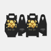 シルキーゴールデンバルーンズスターズブラック誕生日 フェイバーボックス (折り畳みなし)