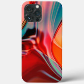 シルキーサテンレッドシェードのツイスト反射照明 Case-Mate iPhoneケース (裏面)