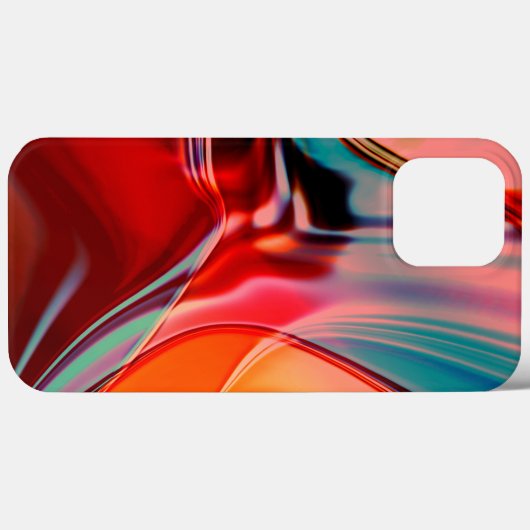 シルキーサテンレッドシェードのツイスト反射照明 Case-Mate iPhoneケース (裏面 (横))