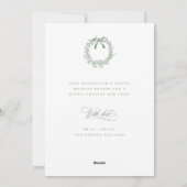 シルキーサージホリーベリーブーケクリスマスフラット シーズンカード (裏面)