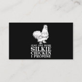 シルキーチキンおもしろいチキンラバー素晴らしシルキー 名刺 (裏面)