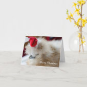 シルキーチキンクリスマスカード カード (黄色い花)