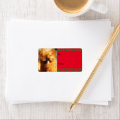 シルキーチキンクローズアップクリスマスプレゼントラベル ラベル (インサイチュ)