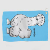 シルキーチキン漫画イラストレーション ゴルフタオル (横)