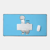 シルキーチキン漫画イラストレーション デスクマット (キーボード&マウス)