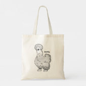 シルキーチキン漫画イラストレーション トートバッグ (裏面)