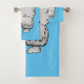 シルキーチキン漫画イラストレーション バスタオルセット (インサイチュ)