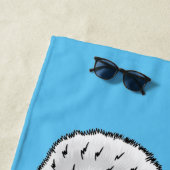 シルキーチキン漫画イラストレーション ビーチタオル (インサイチュ)