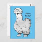 シルキーチキン漫画イラストレーション ポストカード (正面/裏面)