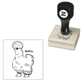 シルキーチキン漫画イラストレーション ラバースタンプ (押印)
